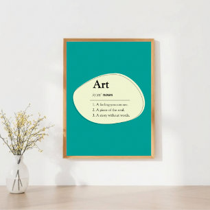Póster de definición de diccionario de arte person