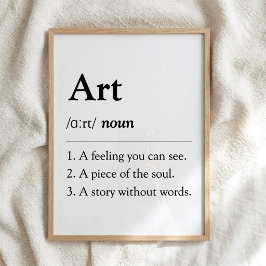 Póster de definición de diccionario de arte person