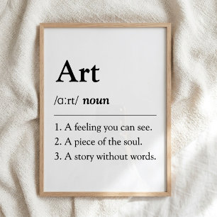 Póster de definición de diccionario de arte person