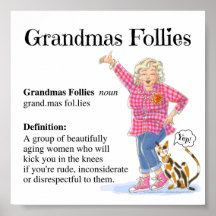 Poster de definición de posters y abuelas 6x6