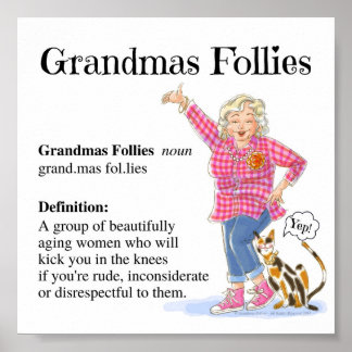 Poster de definición de posters y abuelas 6x6