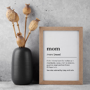 Póster de Definición Te Amamos Mamá Regalo del Día