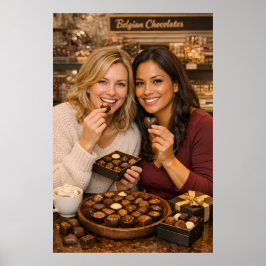 Póster de Delicia de Café con Pralina Belga Cálida
