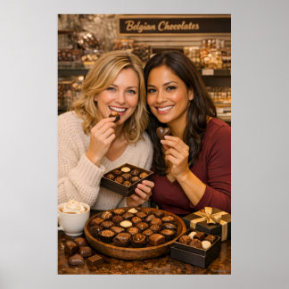 Póster de Delicia de Café con Pralina Belga Cálida