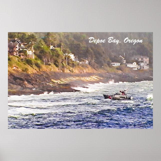 Póster de Depoe Bay, Oregon (Frente)