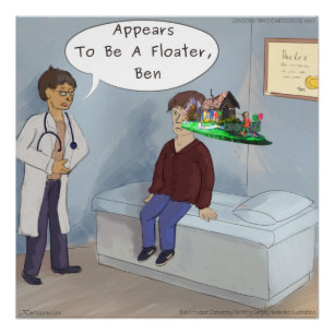 Póster de desfile de médico de ojos flotante