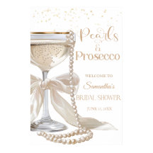 Póster de Despedida de Soltera con Perlas Elegante