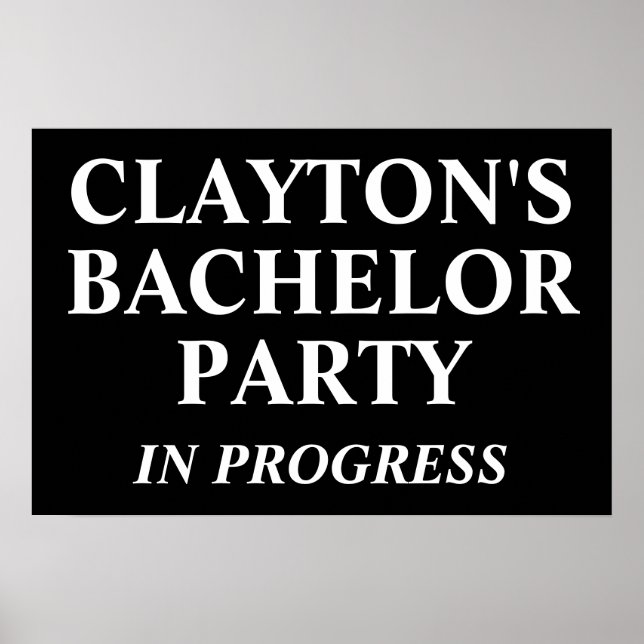 Póster de Despedida de Soltero en Curso (Frente)