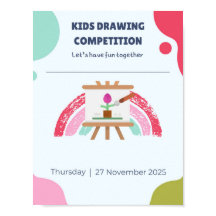 Póster de dibujo creativo para niños