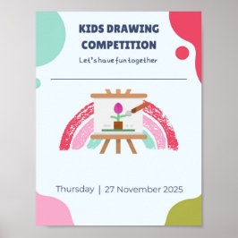Póster de dibujo creativo para niños
