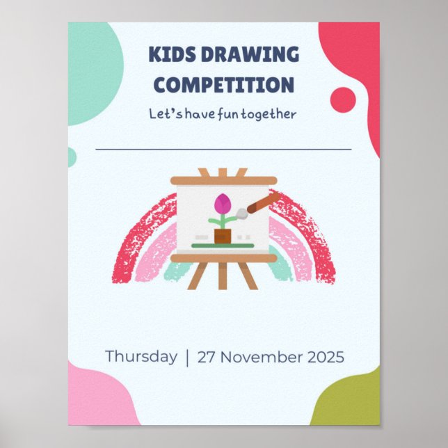 Póster de dibujo creativo para niños (Frente)