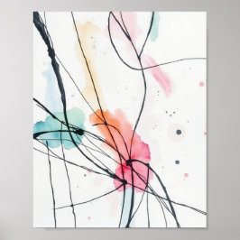 Póster de dibujo de arte abstracto minimalista mod
