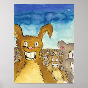 Póster de dibujos animados de Los Critters están l