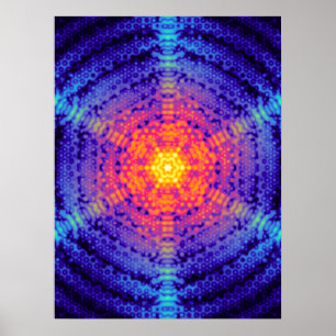 Póster de difracción hexagonal
