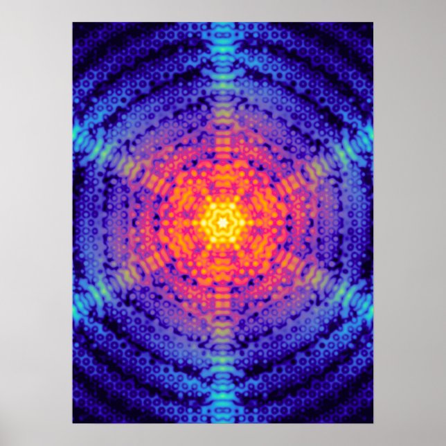 Póster de difracción hexagonal (Frente)