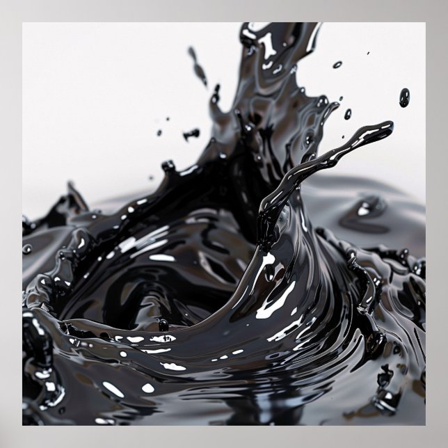 Póster de Dinámica de Fluidos de Obsidiana (Frente)