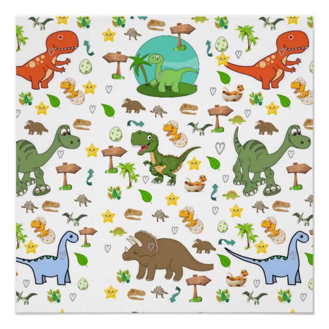 Póster de dinosaurio (Anverso)