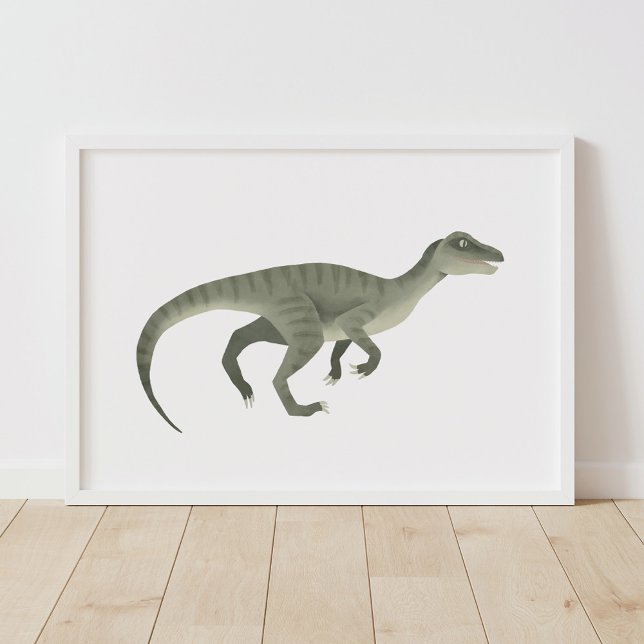 Póster de Dinosaurio Raptor Verde para Habitación  (Subido por el creador)