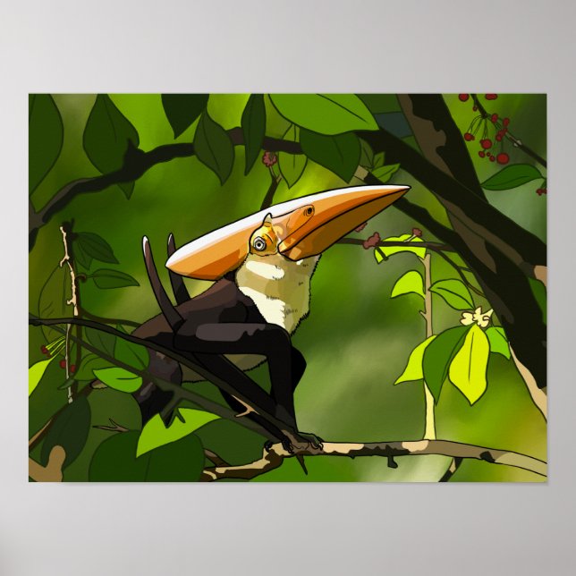 Póster de Dinosaurio - Thalassodromeus Tucán (Frente)