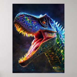 Poster de dinosaurios jurásicos - Arte prehistóric