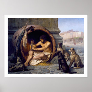 Poster de Diogenes y Perros Impresión de Gérôme