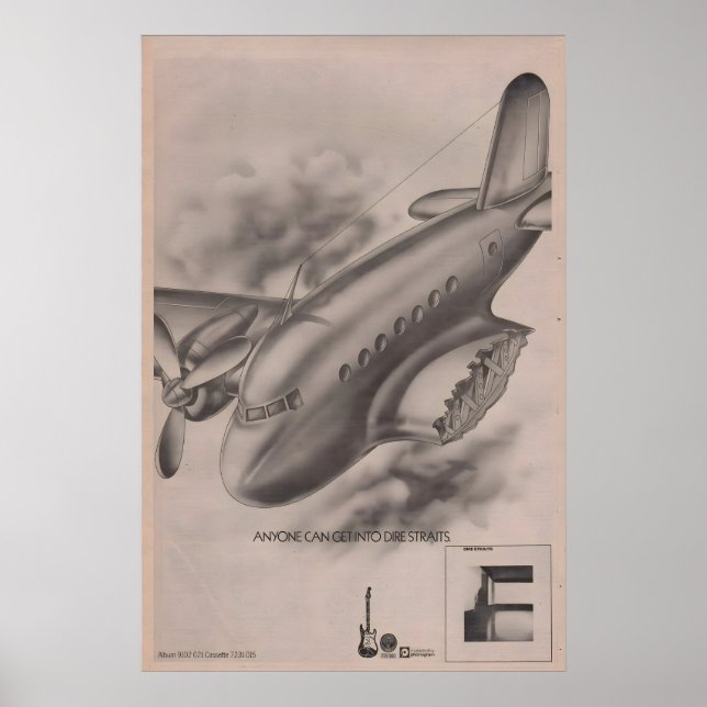 Póster de DIRE STRAITS - original 1978 NME - Cualq (Frente)