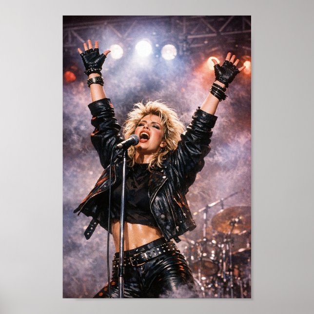 Póster de Diva del Pop Eléctrico de los 80 en Plen (Frente)