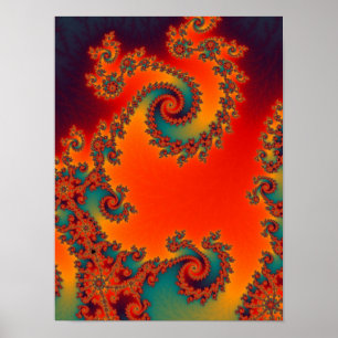 Póster de doble espiral de circo