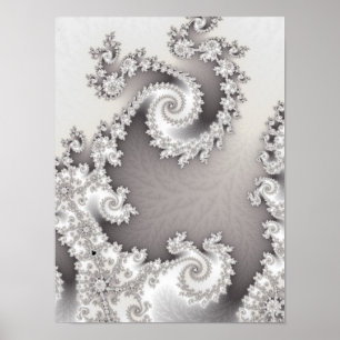 Póster de doble espiral de plata