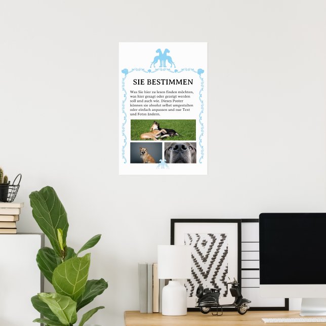 Póster de Doggen para personalizar  (Oficina en casa)