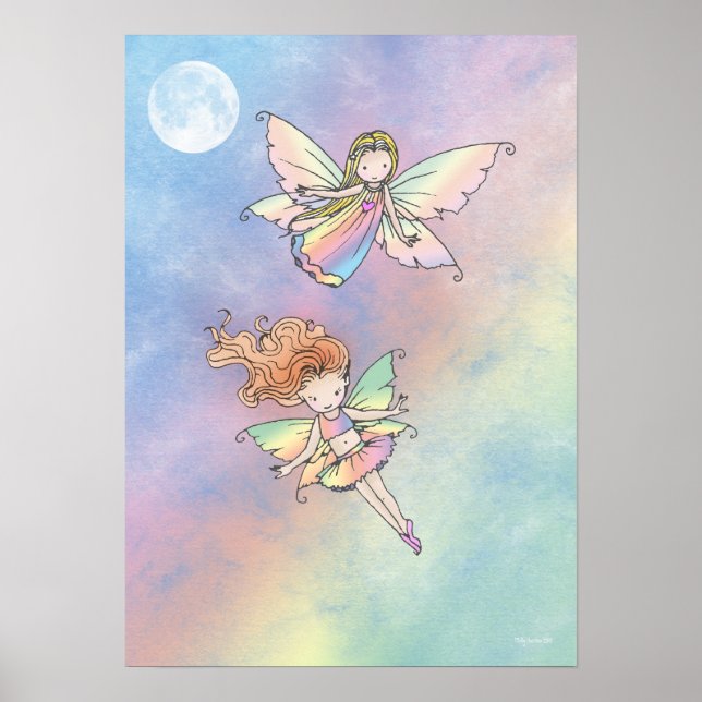 Póster de Dos Pequeñas Pixies Dulces (Frente)