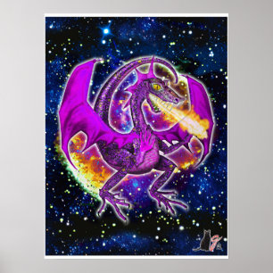 Póster de Dragón Cósmico Turmalina