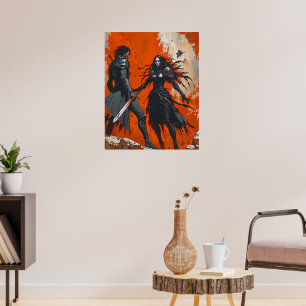 Póster de Duelo de Caballero Gótico – Arte de Fant