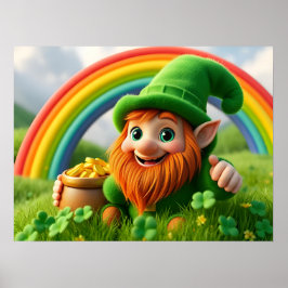 Póster de duende duendecillo día de San Patricio t