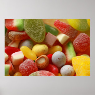 Poster de dulces variados impresión