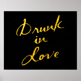 Póster de Ebrio de Amor - negro