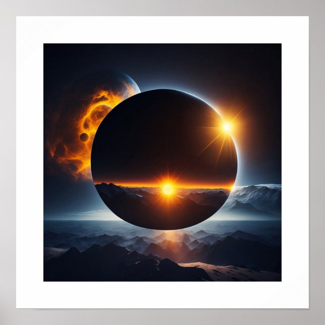 Póster de eclipse solar (Frente)