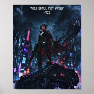 Póster de edición limitada de Ghost in Chrome: Cyb