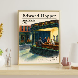 Póster de Edward Hopper | Cartel de Nighthawks