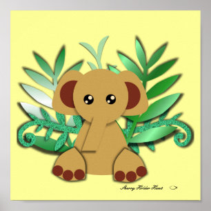 Póster de elefante