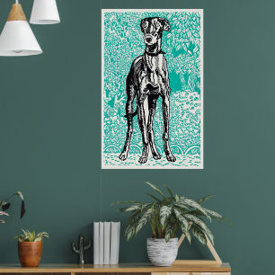 Póster de Elegancia del Galgo de Viena por Moriz J
