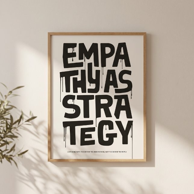 Póster de Empatía como Estrategia – Impresión de t (Quiet design. Strong message about empathy.)