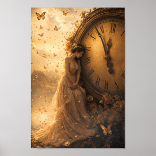 Póster de encantamiento de relojero de hora dorada