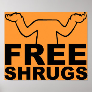 Póster de encogimientos de hombros gratis