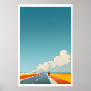 Póster de Endless Horizon Ride - Ciclista Solitari