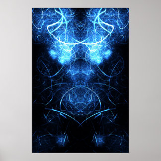 Póster de energía eléctrica fractal de Kaliverse