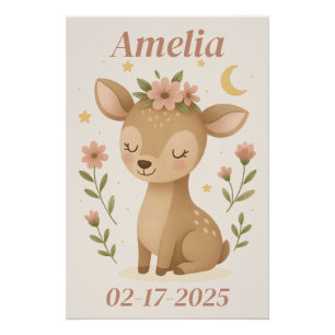 Poster de enfermería de ciervo personalizado