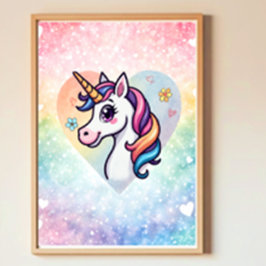 Poster de enfermería magica unicornio