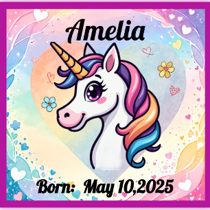 Poster de enfermería magica unicornio
