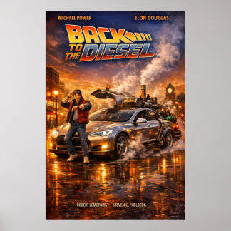 Póster de ensoñación de farola Retro Timewarp